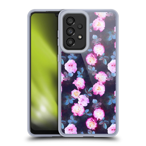 Micklyn Le Feuvre Florals 2 Twilight Roses Soft Gel Case for Samsung Galaxy A33 5G (2022)