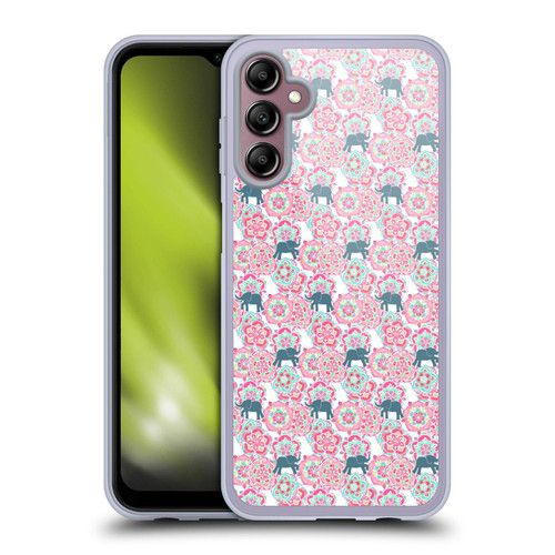 Micklyn Le Feuvre Animals Tiny Elephants In Fields Of Flowers Soft Gel Case for Samsung Galaxy A14 5G
