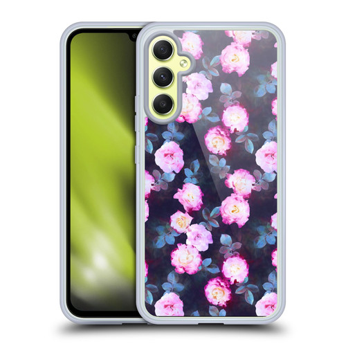 Micklyn Le Feuvre Florals 2 Twilight Roses Soft Gel Case for Samsung Galaxy A34 5G