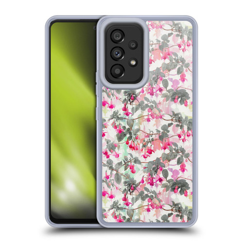 Micklyn Le Feuvre Florals 2 Rainbow Fuchsia Floral Pattern Soft Gel Case for Samsung Galaxy A53 5G (2022)