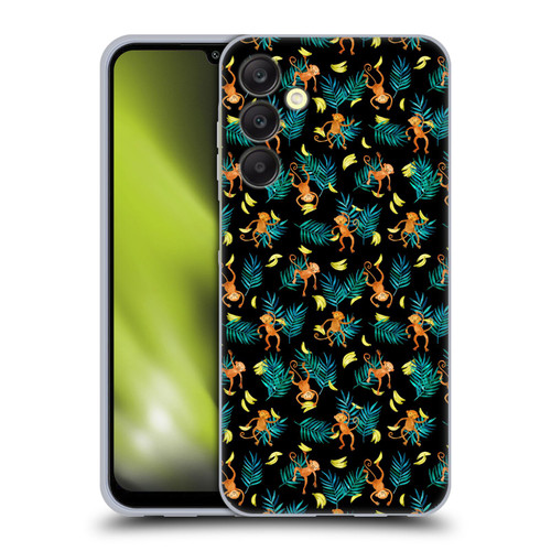 Micklyn Le Feuvre Animals Tropical Monkey Banana Soft Gel Case for Samsung Galaxy A25 5G