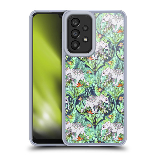 Micklyn Le Feuvre Animals Little Elephants On Jungle Adventure Soft Gel Case for Samsung Galaxy A33 5G (2022)