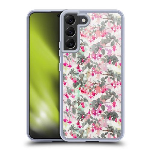 Micklyn Le Feuvre Florals 2 Rainbow Fuchsia Floral Pattern Soft Gel Case for Samsung Galaxy S22+ 5G & MagSafe