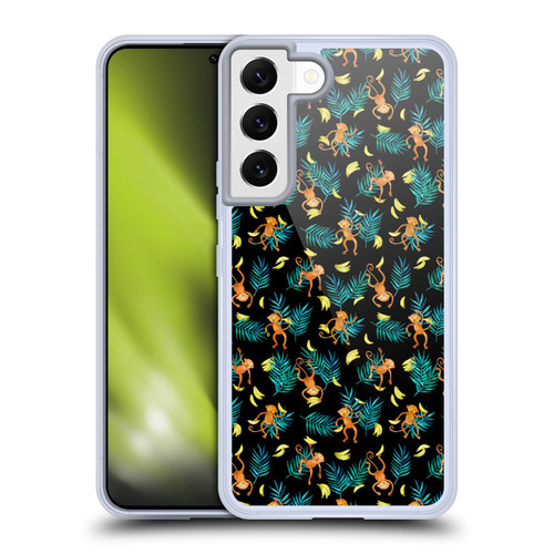 Micklyn Le Feuvre Animals Tropical Monkey Banana Soft Gel Case for Samsung Galaxy S22 5G & MagSafe