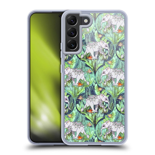 Micklyn Le Feuvre Animals Little Elephants On Jungle Adventure Soft Gel Case for Samsung Galaxy S22+ 5G & MagSafe