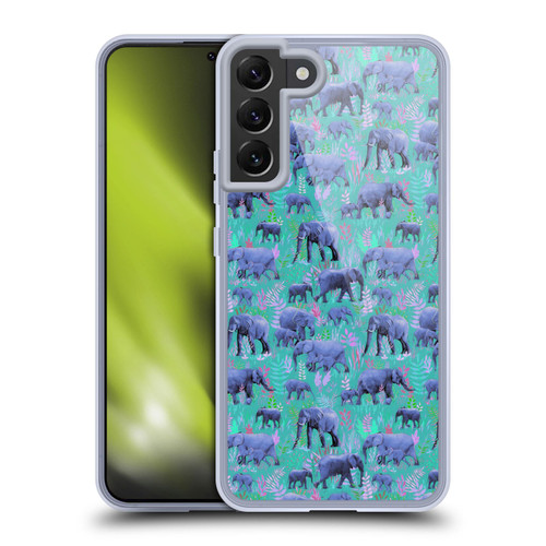 Micklyn Le Feuvre Animals Sweet Elephants Soft Gel Case for Samsung Galaxy S22+ 5G & MagSafe