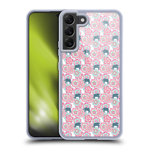 Micklyn Le Feuvre Animals Tiny Elephants In Fields Of Flowers Soft Gel Case for Samsung Galaxy S22+ 5G & MagSafe