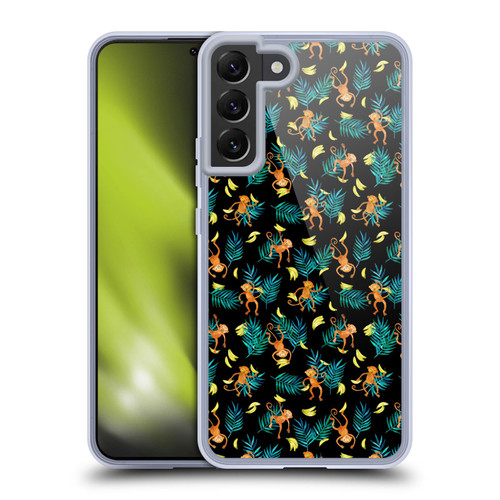 Micklyn Le Feuvre Animals Tropical Monkey Banana Soft Gel Case for Samsung Galaxy S22+ 5G & MagSafe