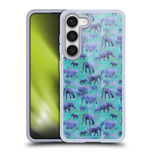 Micklyn Le Feuvre Animals Sweet Elephants Soft Gel Case for Samsung Galaxy S23 5G & MagSafe