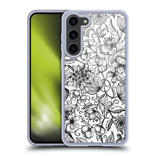 Micklyn Le Feuvre Florals 2 Hand Drawn Floral Soft Gel Case for Samsung Galaxy S23+ 5G & MagSafe