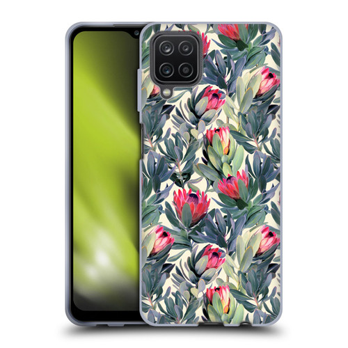 Micklyn Le Feuvre Florals Painted Protea Soft Gel Case for Samsung Galaxy A12 (2020)