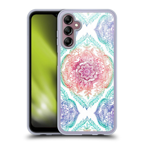 Micklyn Le Feuvre Floral Patterns Indian Ink Rainbow Version Soft Gel Case for Samsung Galaxy A14 5G
