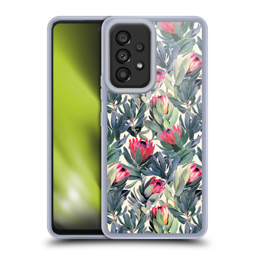 Micklyn Le Feuvre Florals Painted Protea Soft Gel Case for Samsung Galaxy A53 5G (2022)