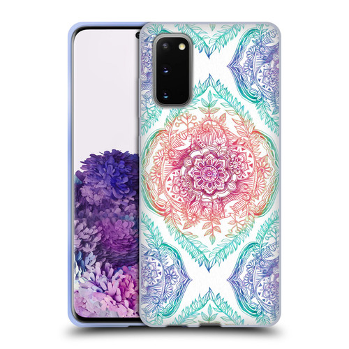 Micklyn Le Feuvre Floral Patterns Indian Ink Rainbow Version Soft Gel Case for Samsung Galaxy S20 / S20 5G
