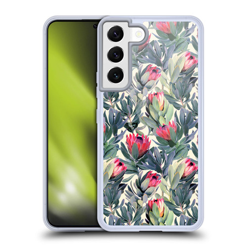 Micklyn Le Feuvre Florals Painted Protea Soft Gel Case for Samsung Galaxy S22 5G & MagSafe
