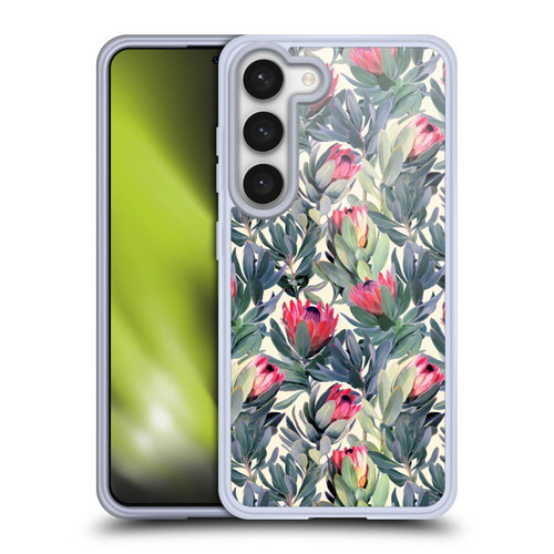 Micklyn Le Feuvre Florals Painted Protea Soft Gel Case for Samsung Galaxy S23 5G & MagSafe