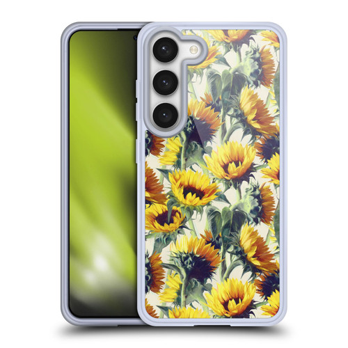 Micklyn Le Feuvre Florals Sunflowers Forever Soft Gel Case for Samsung Galaxy S23 5G & MagSafe