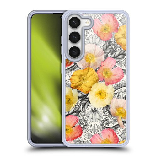 Micklyn Le Feuvre Florals 2 Collage of Flowers and Pattern Soft Gel Case for Samsung Galaxy S23 5G & MagSafe