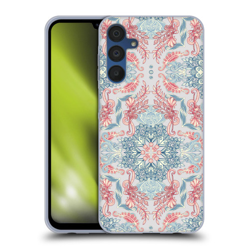 Micklyn Le Feuvre Mandala Fancy Soft Blue Soft Gel Case for Samsung Galaxy A15 & MagSafe