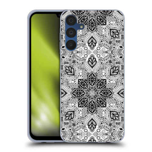 Micklyn Le Feuvre Mandala Lace in Monochrome Soft Gel Case for Samsung Galaxy A15 & MagSafe