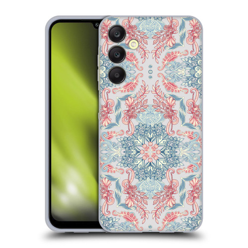 Micklyn Le Feuvre Mandala Fancy Soft Blue Soft Gel Case for Samsung Galaxy A25 5G