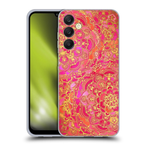 Micklyn Le Feuvre Mandala Hot Pink Gold and Orange Soft Gel Case for Samsung Galaxy A25 5G