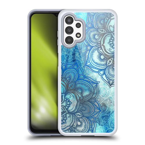 Micklyn Le Feuvre Mandala 3 Lost In Blue A Daydream Made Visible Soft Gel Case for Samsung Galaxy A13 (2022)