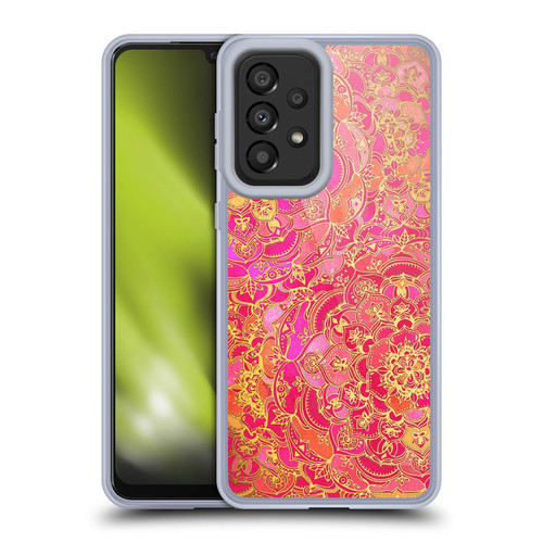 Micklyn Le Feuvre Mandala Hot Pink Gold and Orange Soft Gel Case for Samsung Galaxy A33 5G (2022)