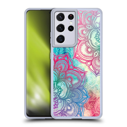Micklyn Le Feuvre Mandala 3 Round And Round The Rainbow Soft Gel Case for Samsung Galaxy S21 Ultra 5G & MagSafe