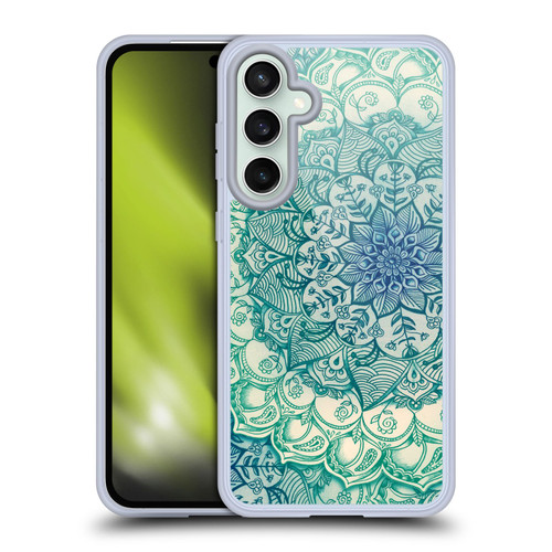 Micklyn Le Feuvre Mandala 3 Emerald Doodle Soft Gel Case for Samsung Galaxy S23 FE 5G & MagSafe