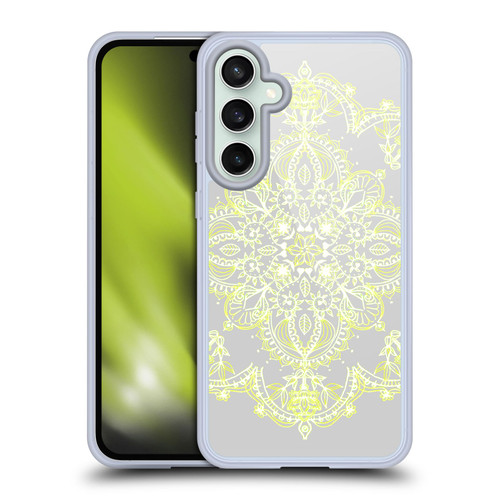 Micklyn Le Feuvre Mandala 3 Pale Lemon Yellow Lace Soft Gel Case for Samsung Galaxy S23 FE 5G & MagSafe