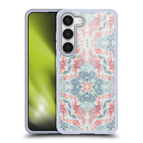 Micklyn Le Feuvre Mandala Fancy Soft Blue Soft Gel Case for Samsung Galaxy S23 5G & MagSafe