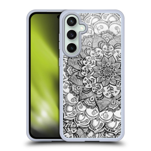 Micklyn Le Feuvre Mandala 3 Shades Of Grey Soft Gel Case for Samsung Galaxy S23 FE 5G & MagSafe