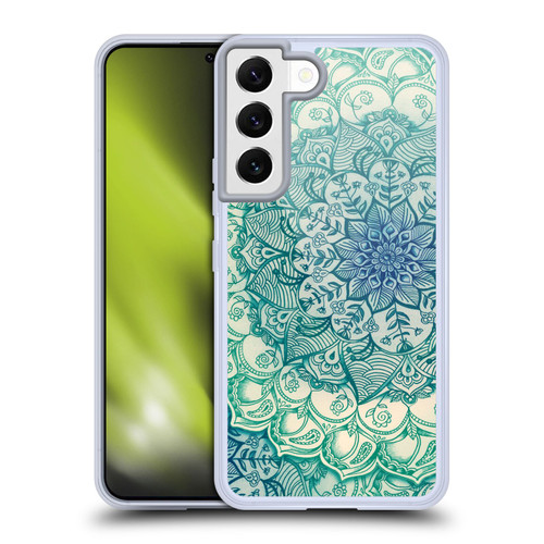 Micklyn Le Feuvre Mandala 3 Emerald Doodle Soft Gel Case for Samsung Galaxy S22 5G & MagSafe