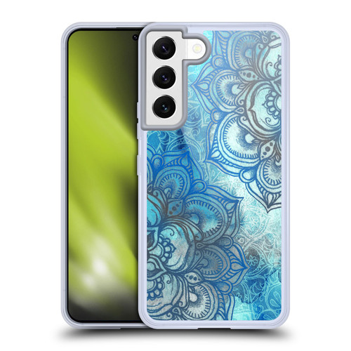 Micklyn Le Feuvre Mandala 3 Lost In Blue A Daydream Made Visible Soft Gel Case for Samsung Galaxy S22 5G & MagSafe