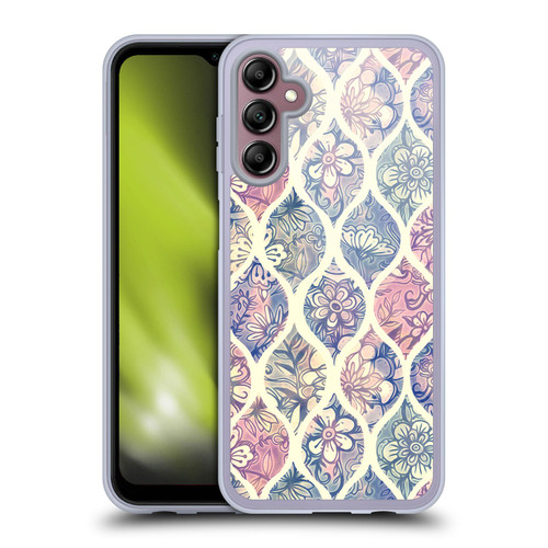 Micklyn Le Feuvre Patterns Painted Floral Ogee in Vintage Tones Soft Gel Case for Samsung Galaxy A14 5G