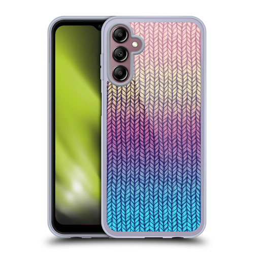 Micklyn Le Feuvre Patterns Rainbow Chunky Knit Soft Gel Case for Samsung Galaxy A14 5G