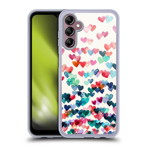 Micklyn Le Feuvre Patterns Watercolour Heart Connections Soft Gel Case for Samsung Galaxy A14 5G