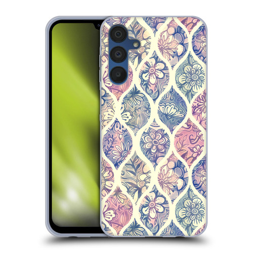 Micklyn Le Feuvre Patterns Painted Floral Ogee in Vintage Tones Soft Gel Case for Samsung Galaxy A15 & MagSafe