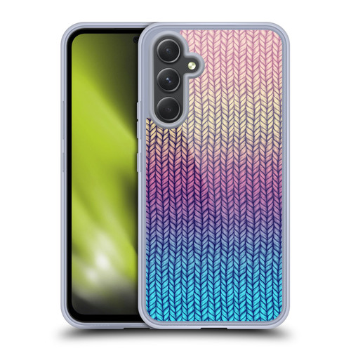 Micklyn Le Feuvre Patterns Rainbow Chunky Knit Soft Gel Case for Samsung Galaxy A54 5G