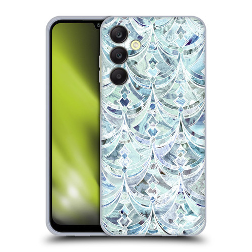 Micklyn Le Feuvre Marble Patterns Ice And Diamonds Art Deco Pattern Soft Gel Case for Samsung Galaxy A25 5G