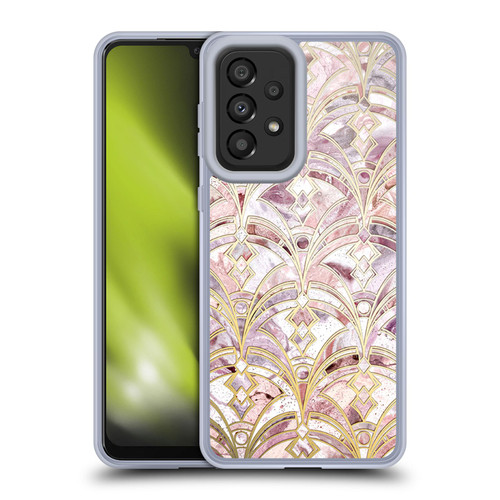 Micklyn Le Feuvre Marble Patterns Dusty Rose And Coral Art Deco Marbling Pattern Soft Gel Case for Samsung Galaxy A33 5G (2022)