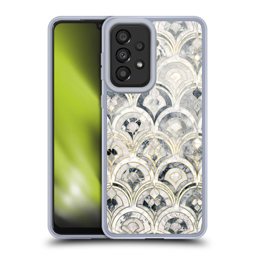 Micklyn Le Feuvre Marble Patterns Monochrome Art Deco Tiles Soft Gel Case for Samsung Galaxy A33 5G (2022)