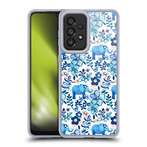 Micklyn Le Feuvre Patterns 2 Watercolour Floral Elephant Soft Gel Case for Samsung Galaxy A33 5G (2022)