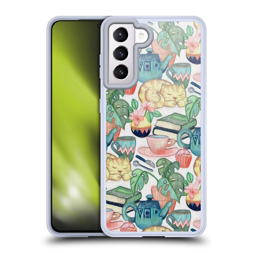Micklyn Le Feuvre Patterns 2 Lazy Afternoon A Chalk Pastel Illustration Soft Gel Case for Samsung Galaxy S21 5G & MagSafe
