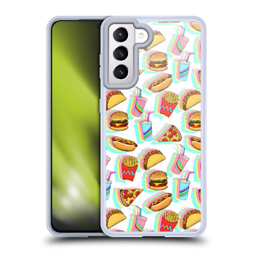 Micklyn Le Feuvre Patterns 2 Rainbow Fast Food Soft Gel Case for Samsung Galaxy S21 5G & MagSafe
