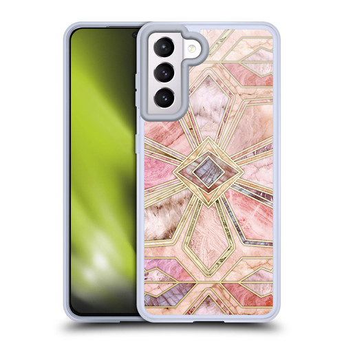 Micklyn Le Feuvre Marble Patterns Gilded Stone Tiles Soft Gel Case for Samsung Galaxy S21 5G & MagSafe