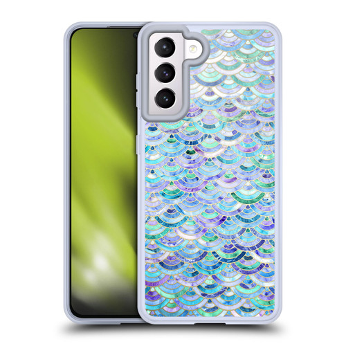 Micklyn Le Feuvre Marble Patterns Mosaic In Sapphire And Emerald Soft Gel Case for Samsung Galaxy S21 5G & MagSafe