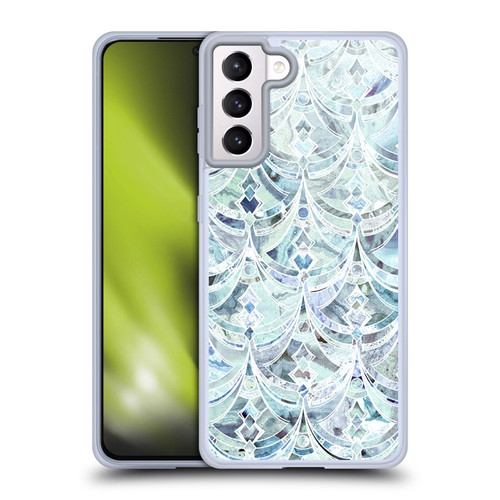 Micklyn Le Feuvre Marble Patterns Ice And Diamonds Art Deco Pattern Soft Gel Case for Samsung Galaxy S21+ 5G & MagSafe