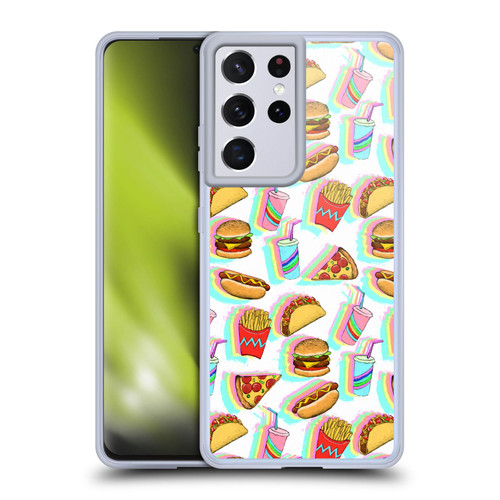 Micklyn Le Feuvre Patterns 2 Rainbow Fast Food Soft Gel Case for Samsung Galaxy S21 Ultra 5G & MagSafe